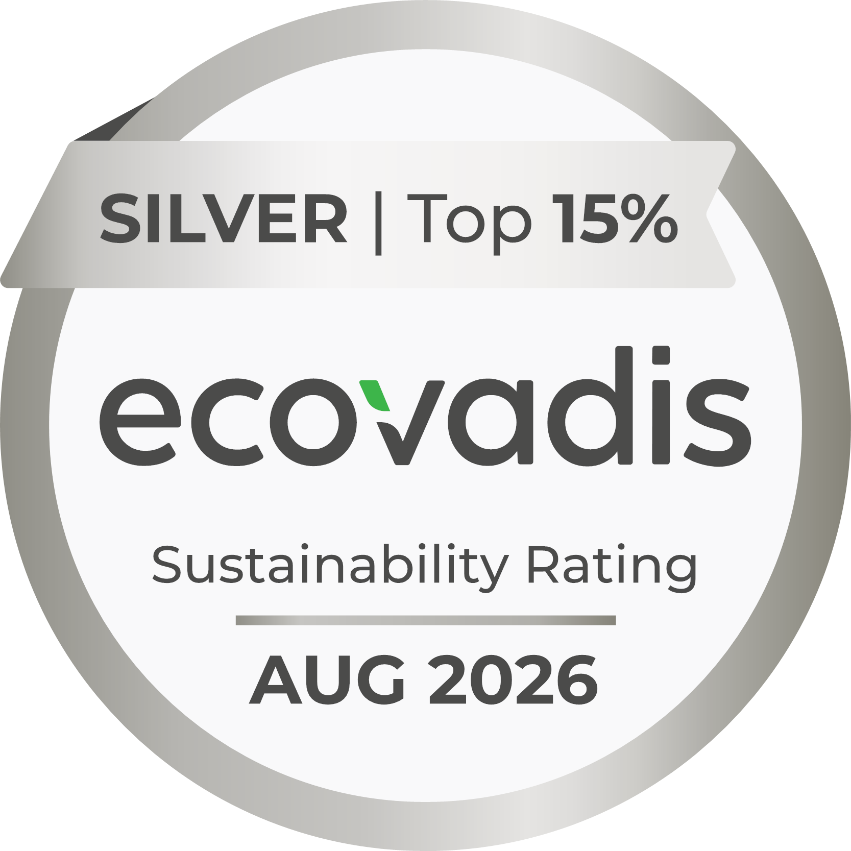 Eco Vadis Silver Sustainability Award 2026
